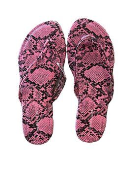 ✨ NWT 14th & Union Women’s Pink & Black Snake Print Sandals - Size 7.5 ✨